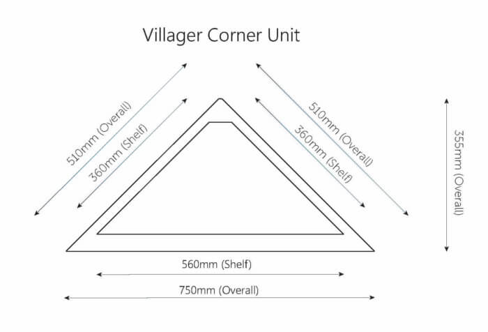 Villager Corner Display Cabinet | NZ Made
