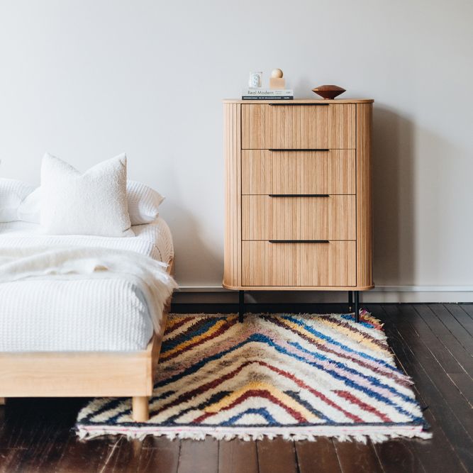 ANDERS 4 DRAWER TALLBOY - NATURAL OAK