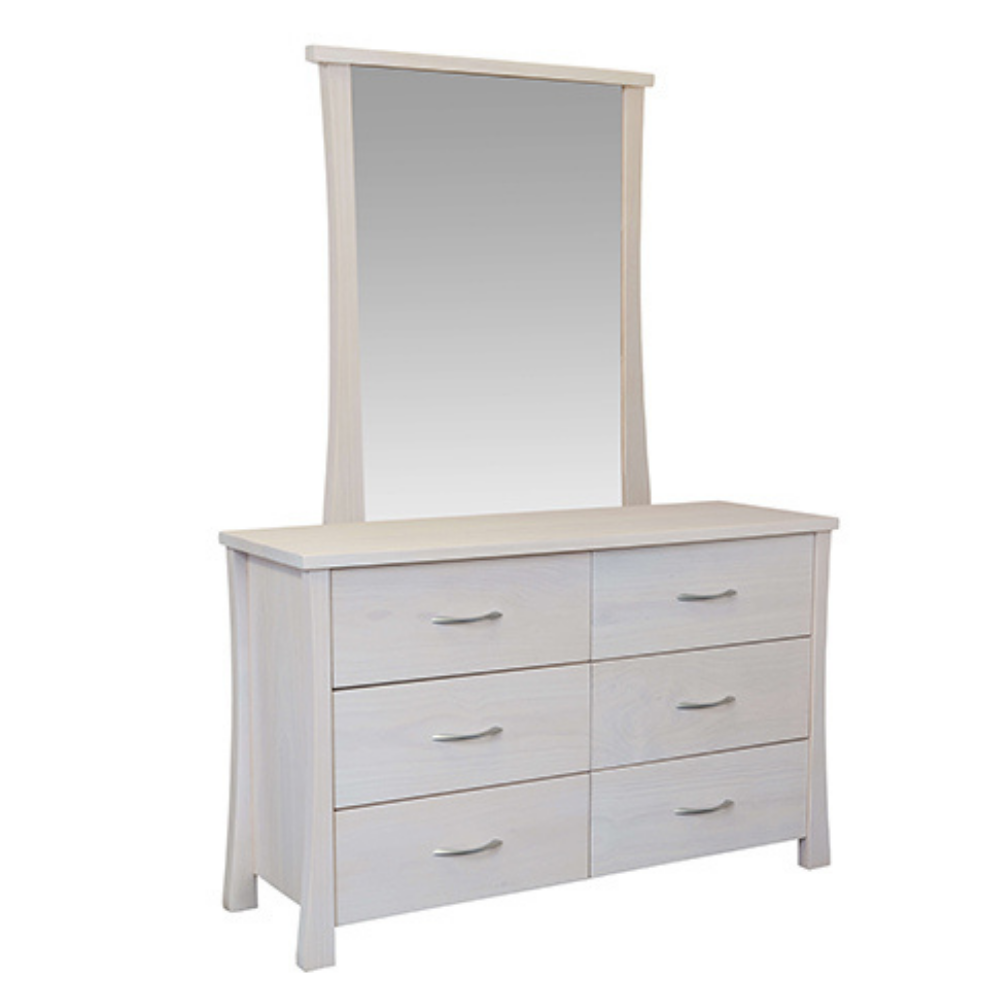 AMBROSE 6 DRAWER DRESSER WITH MIRROR | NZ MADE BEDROOM FURNITURE