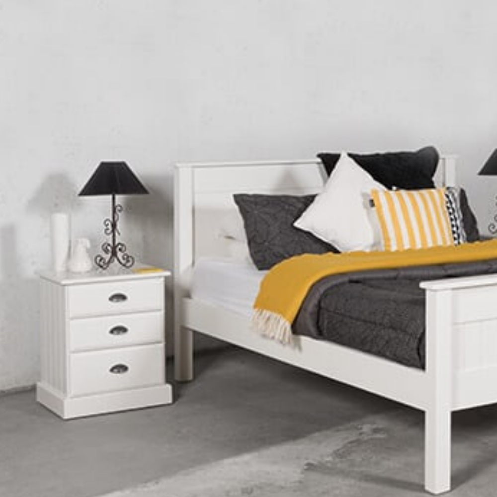 ANDORRA 3 DRAWER BEDSIDE | NZ MADE BEDROOM FURNITURE