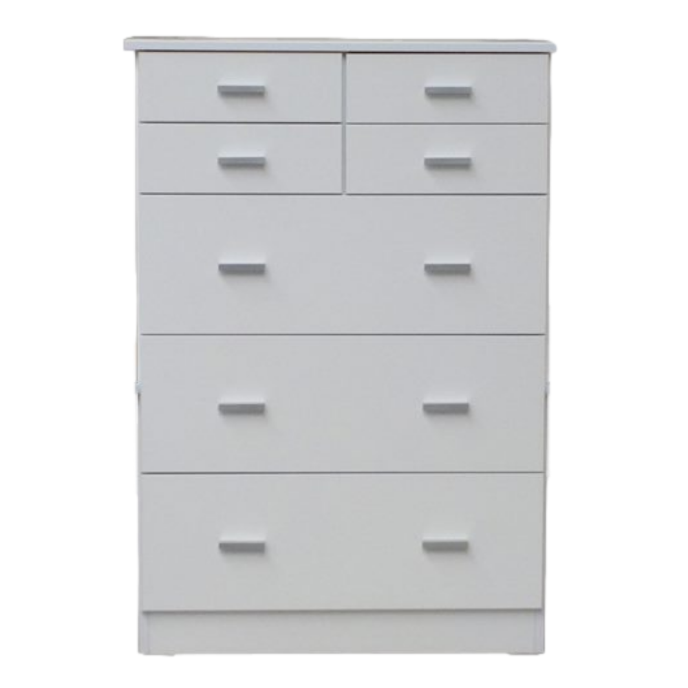 7 drawer clearance tallboy white