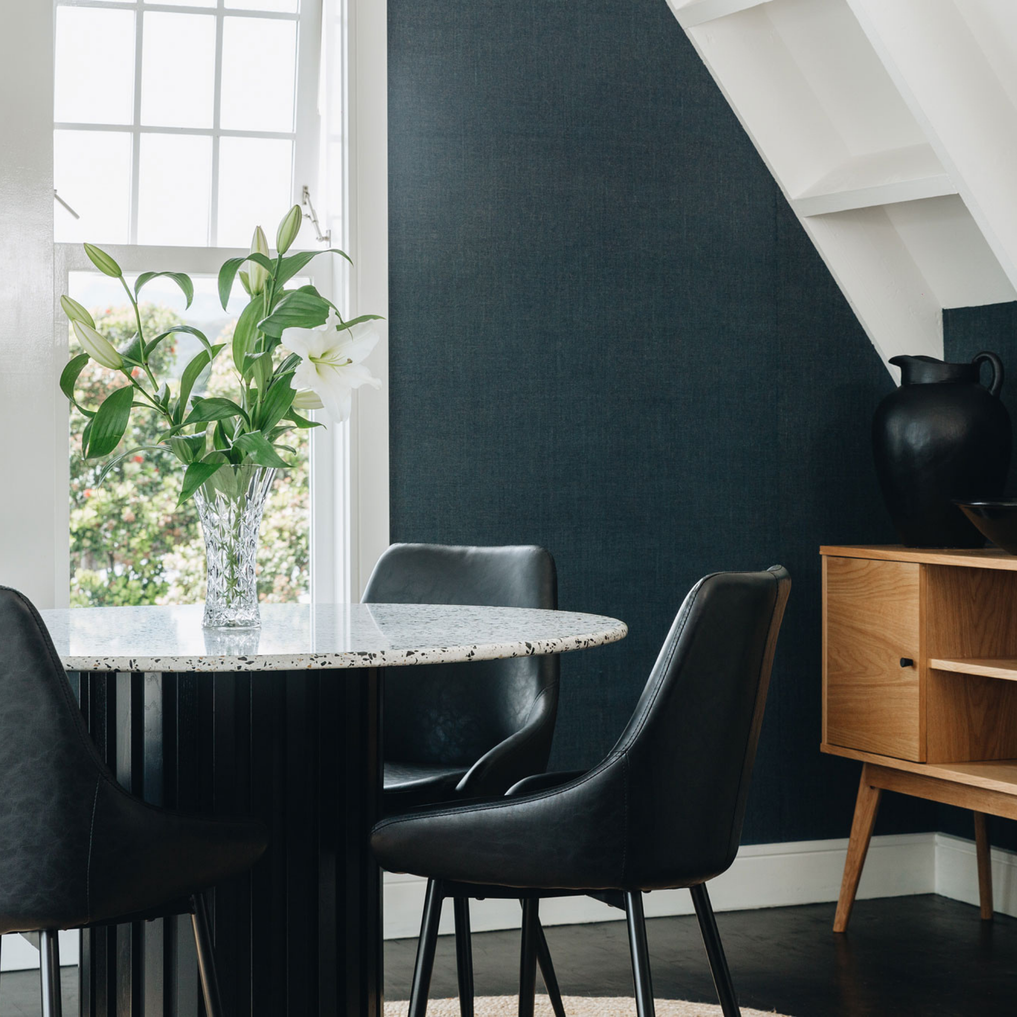 BARI DINING CHAIR | BLACK PU