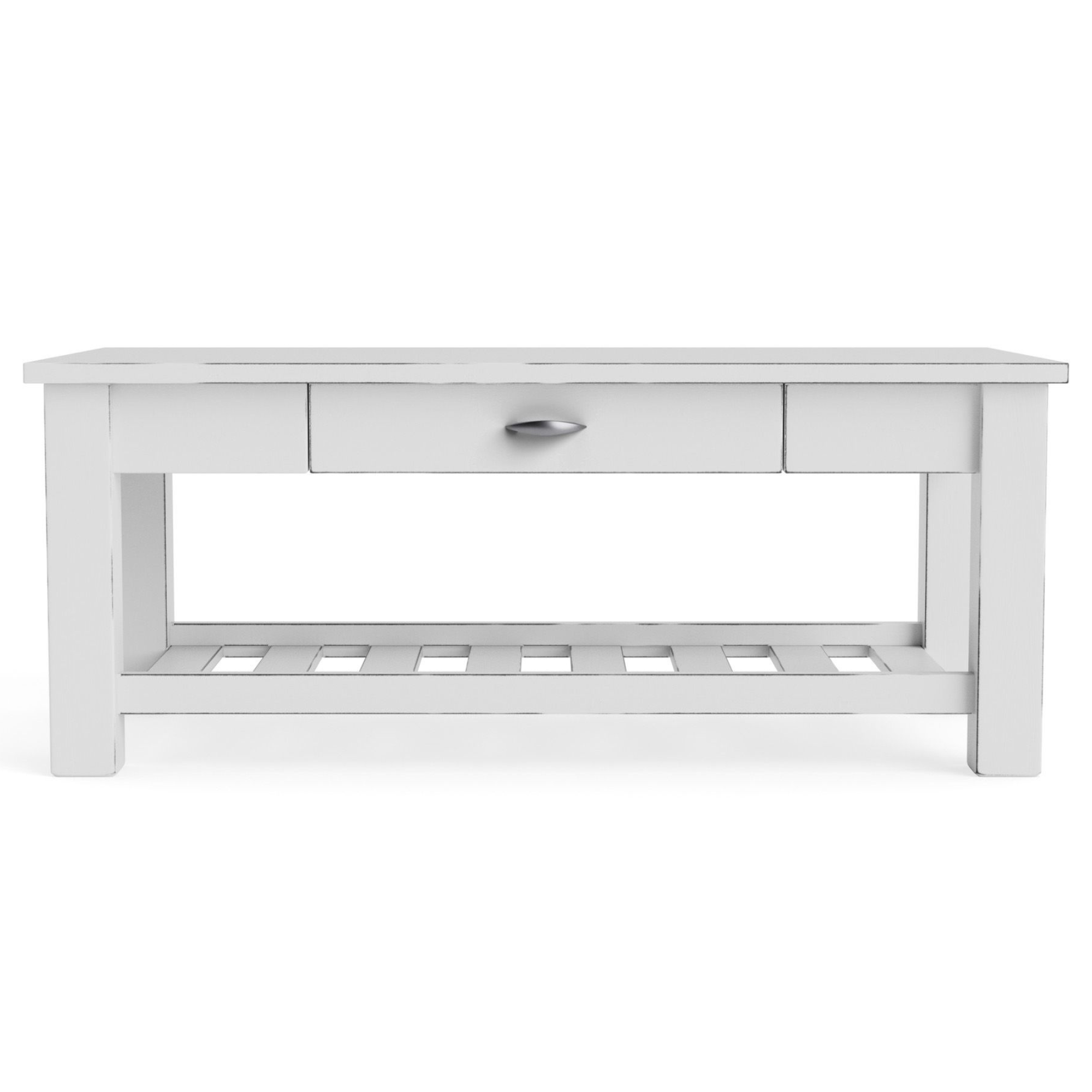 CHARLTON COFFEE TABLE WITH RACK AND DRAWER | NZ MADE