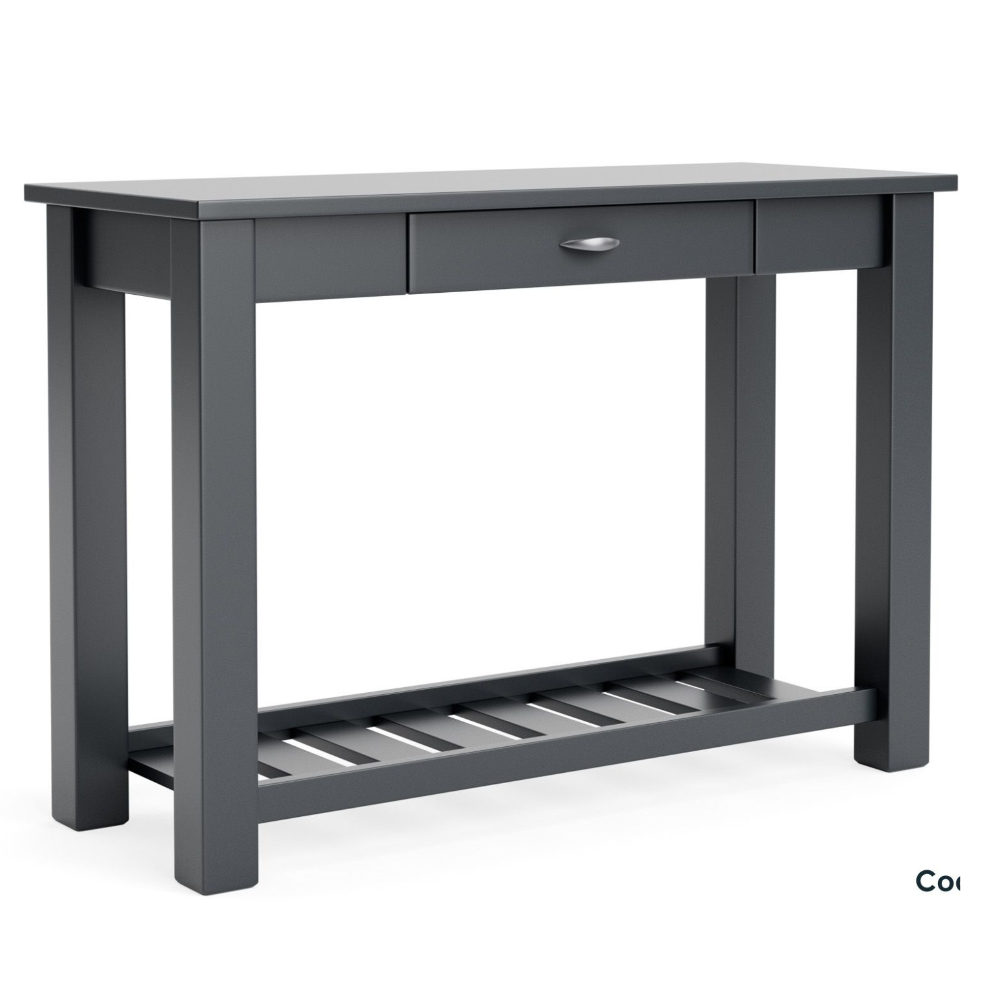 CHARLTON HALL TABLE WITH RACK AND DRAWER | NZ MADE