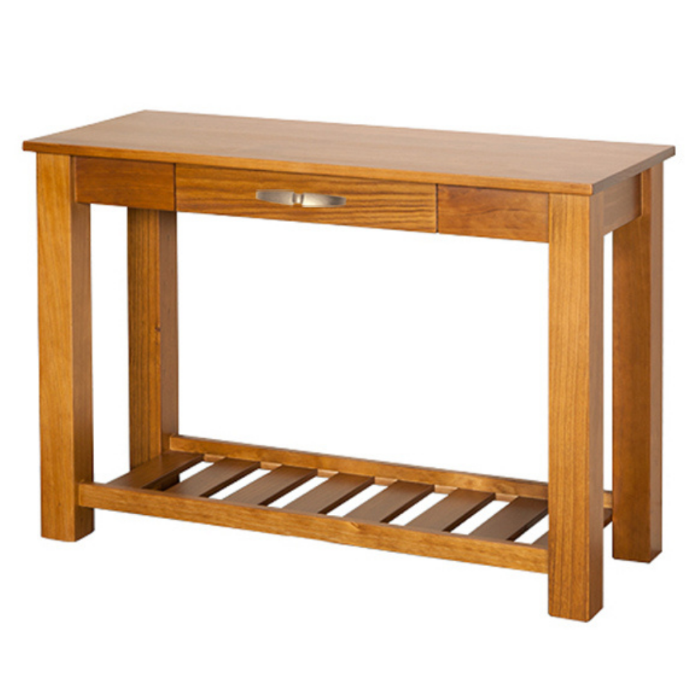 CHARLTON HALL TABLE WITH RACK AND DRAWER | NZ MADE