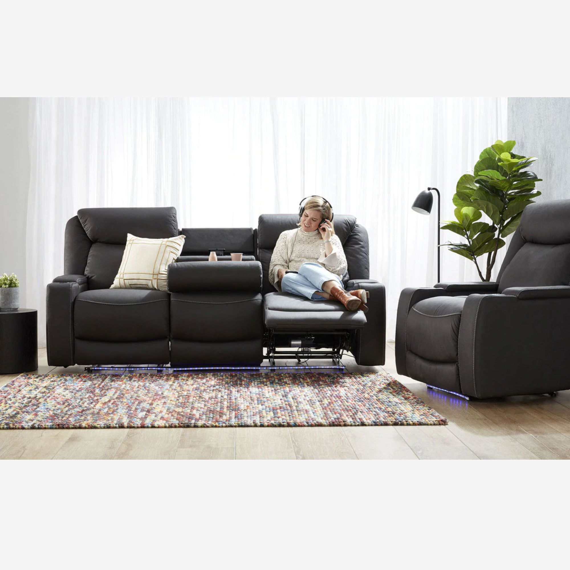 EXCALIBUR SUPER SUEDE ELECTRIC 3 SEATER or 2 SEATER or RECLINER - EACH PIECE SOLD SEPARATELY