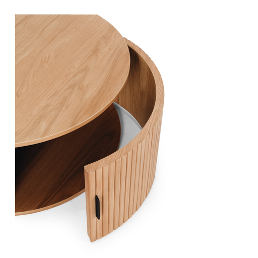 PALLISER NATURAL OAK ROUND COFFEE TABLE