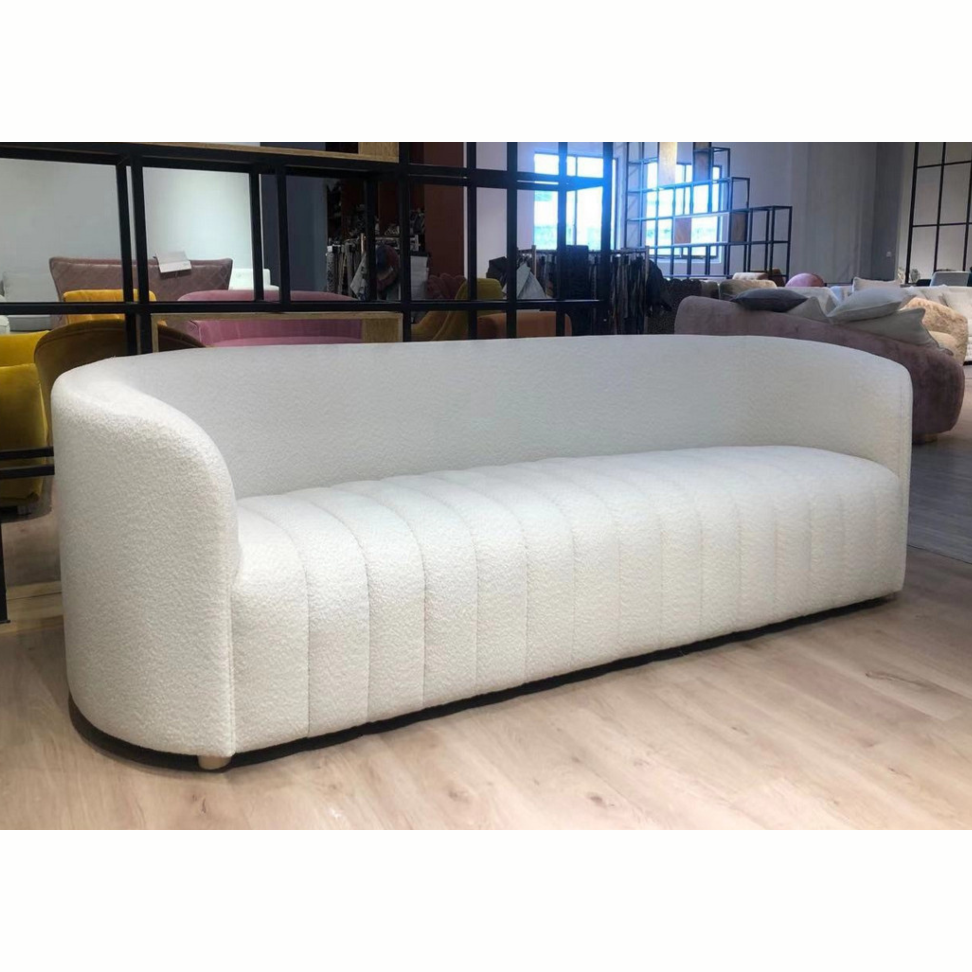 GISELLE CURVED BOUCLE SOFA