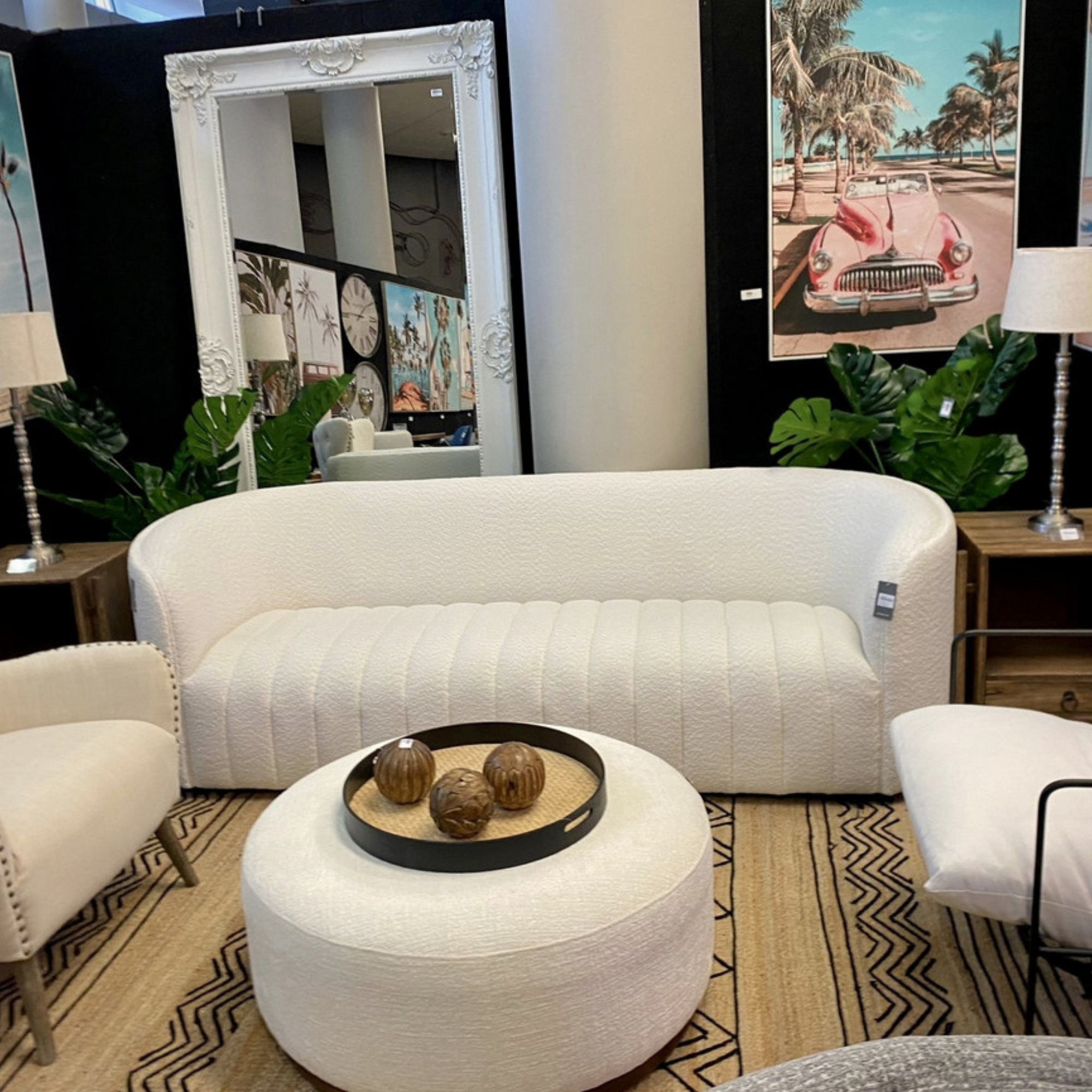 GISELLE CURVED BOUCLE SOFA