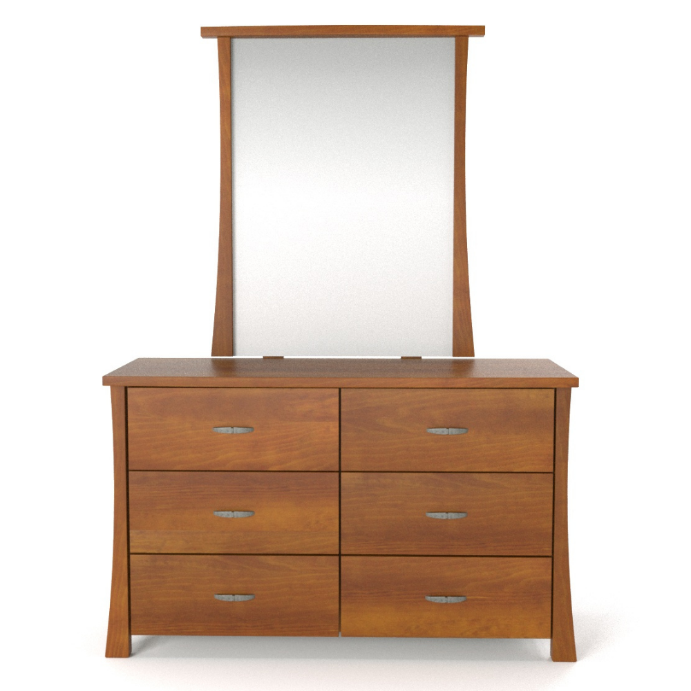AMBROSE 6 DRAWER DRESSER WITH MIRROR | NZ MADE BEDROOM FURNITURE