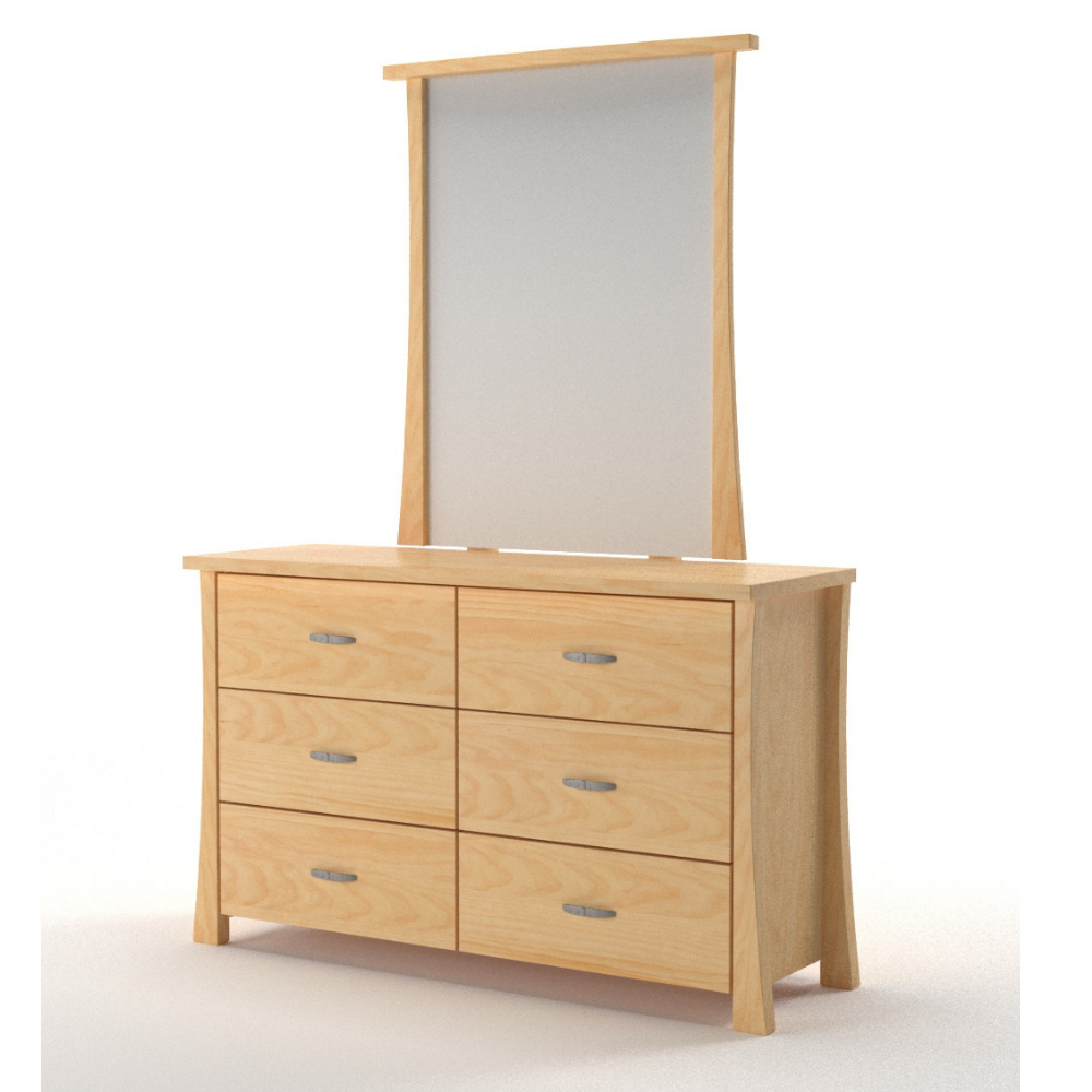AMBROSE 6 DRAWER DRESSER WITH MIRROR | NZ MADE BEDROOM FURNITURE