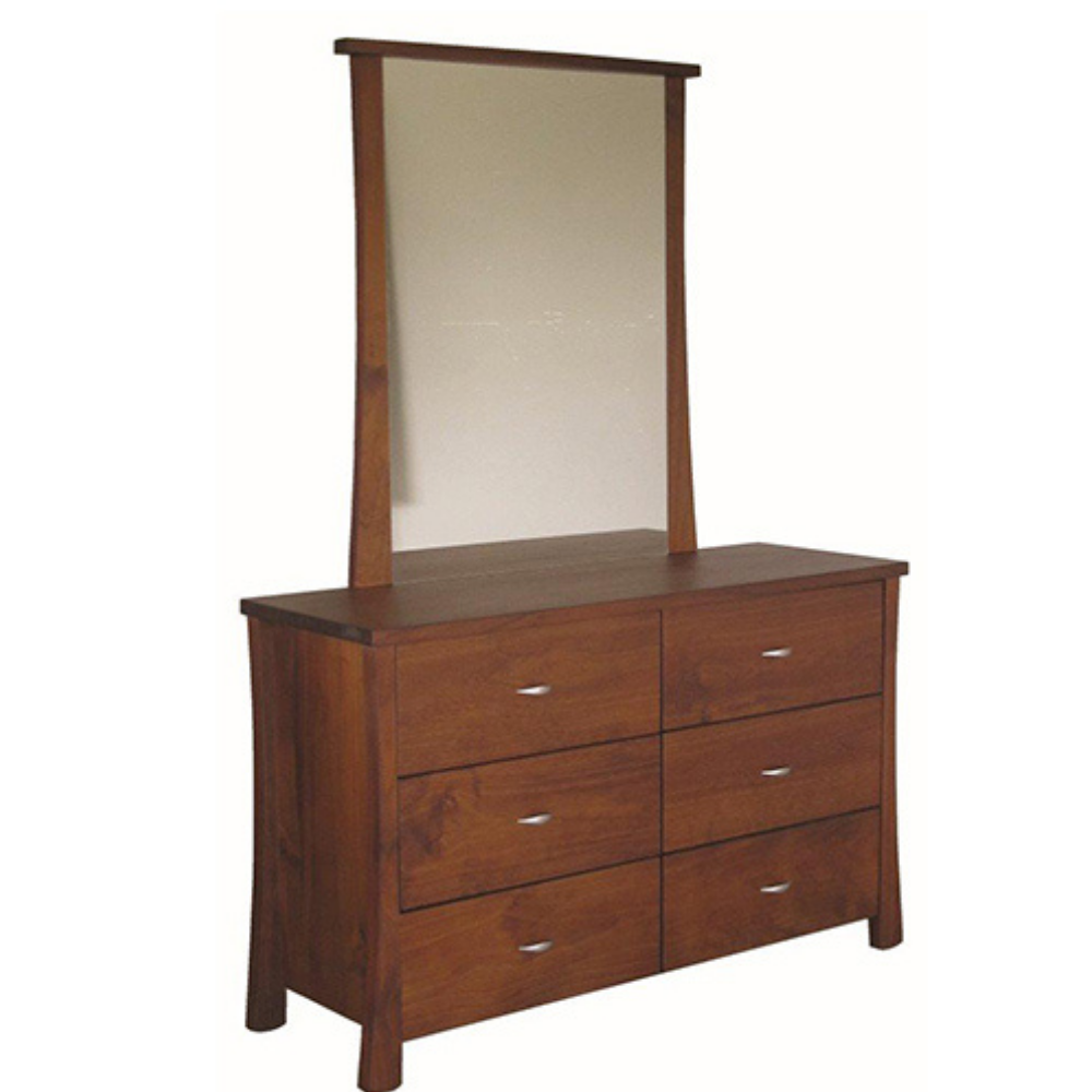 AMBROSE 6 DRAWER DRESSER WITH MIRROR | NZ MADE BEDROOM FURNITURE