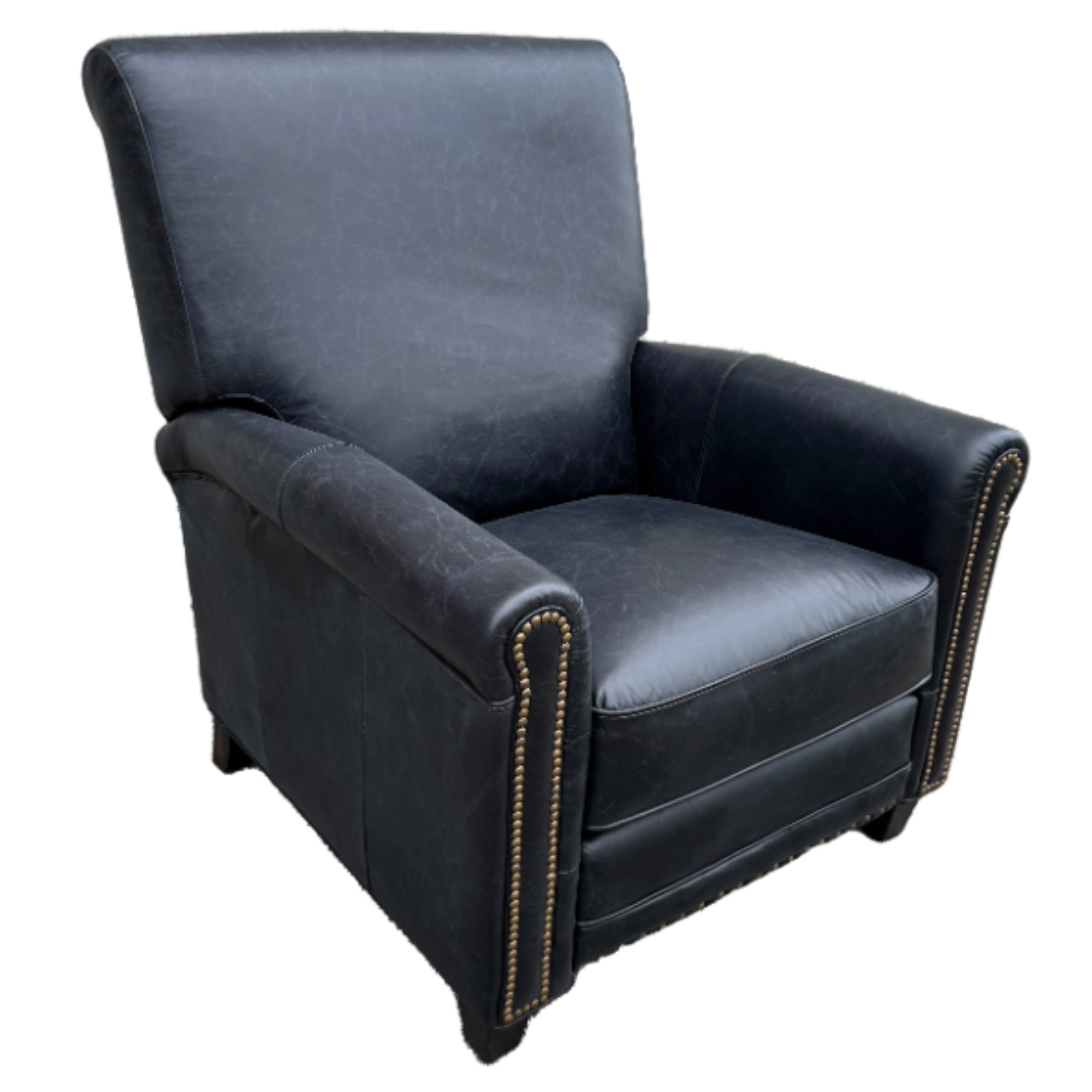 LLOYD LEATHER RECLINER | BELON BLACK