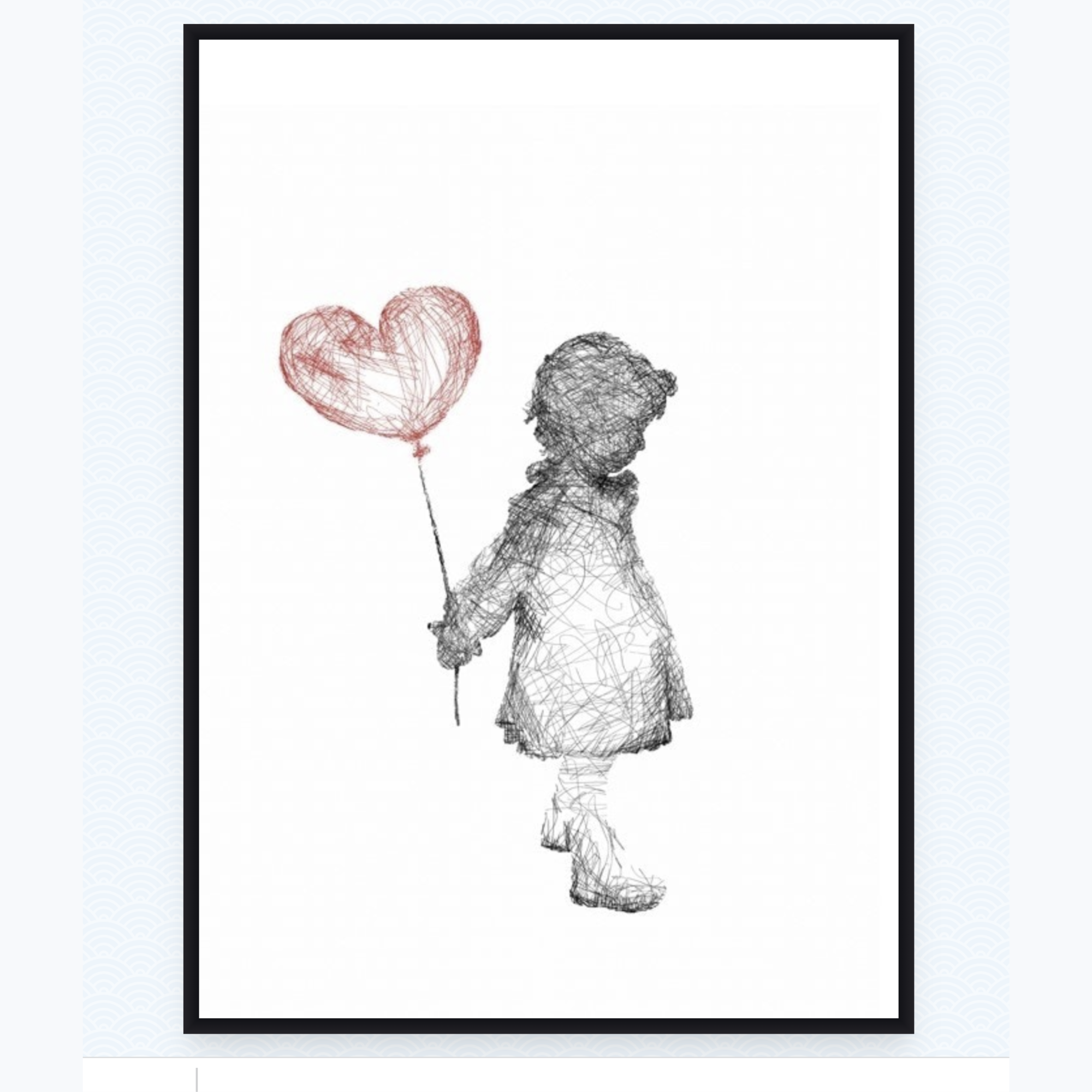 LONELY GIRL | CONTEMPORARY FRAME WITH GLASS | LISA GRENNELL | NZ MADE