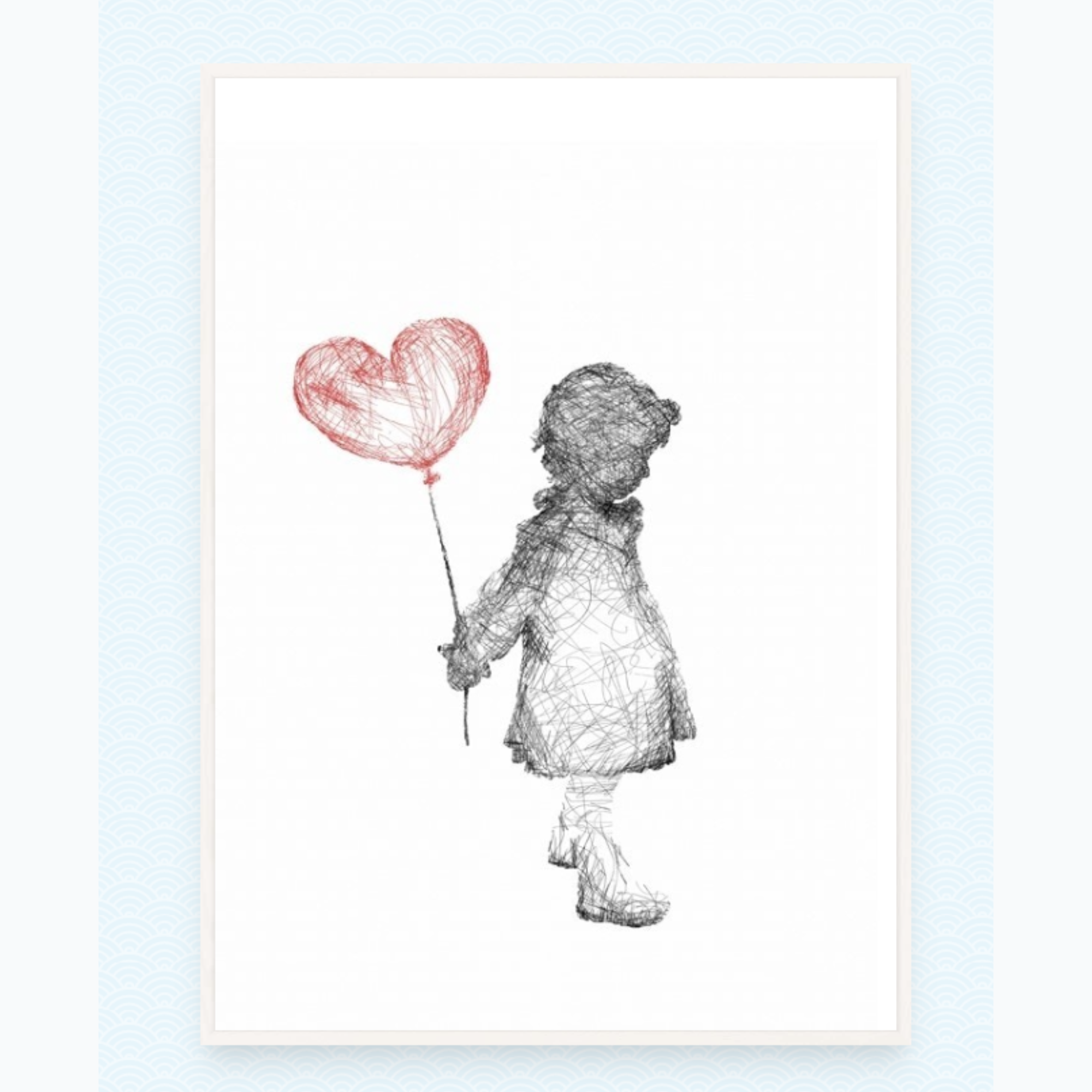LONELY GIRL | CONTEMPORARY FRAME WITH GLASS | LISA GRENNELL | NZ MADE