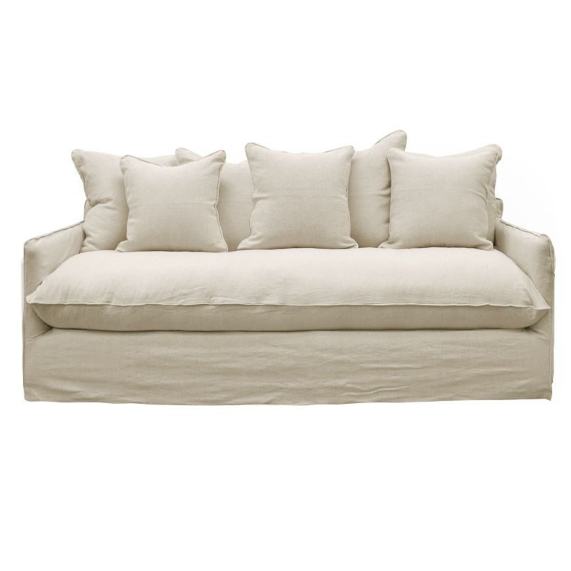 LOTUS SLIPCOVER 2 SEATER SOFA | OATMEAL