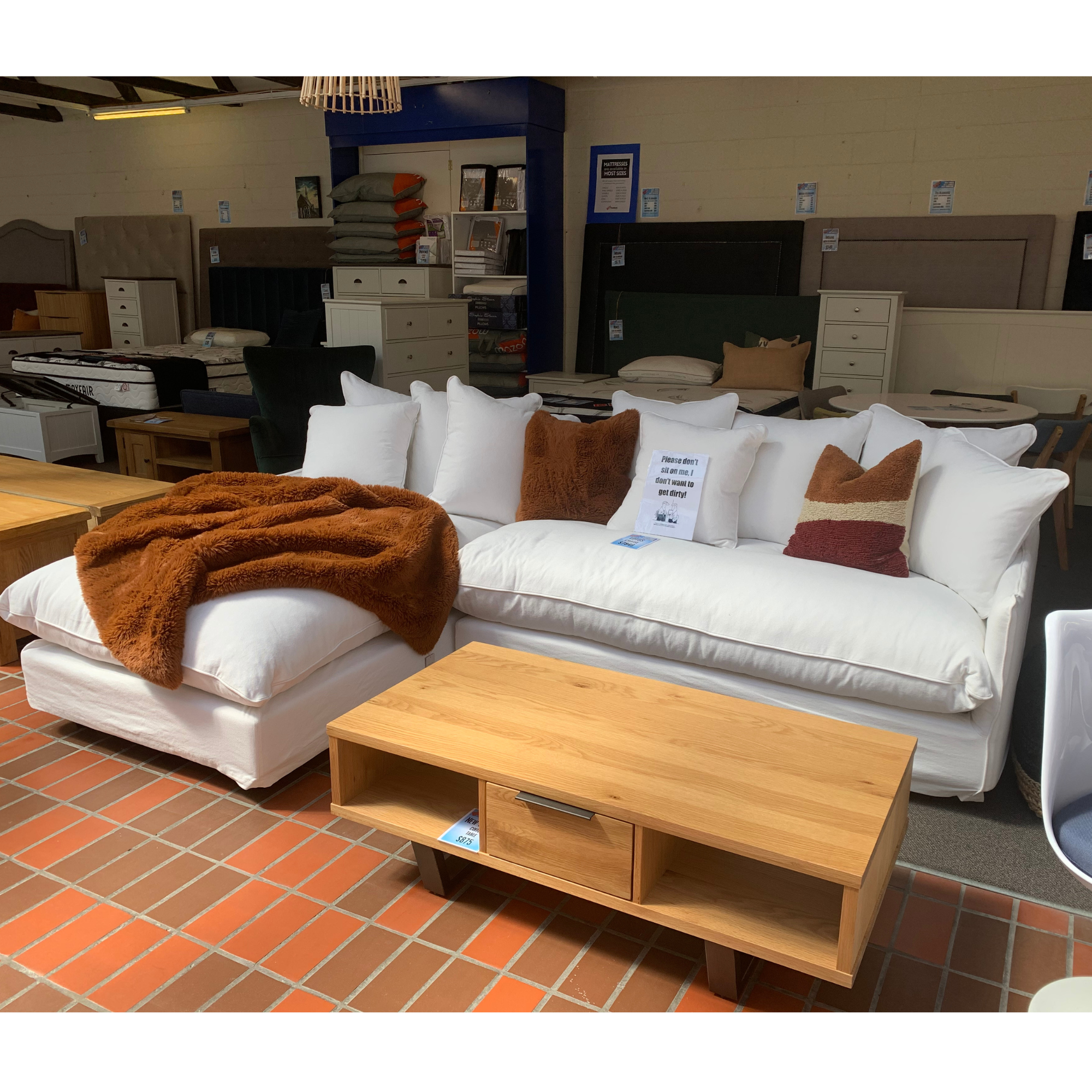 LOTUS SLIPCOVER CHAISE | LEFT OR RIGHT HAND CHAISE | WHITE