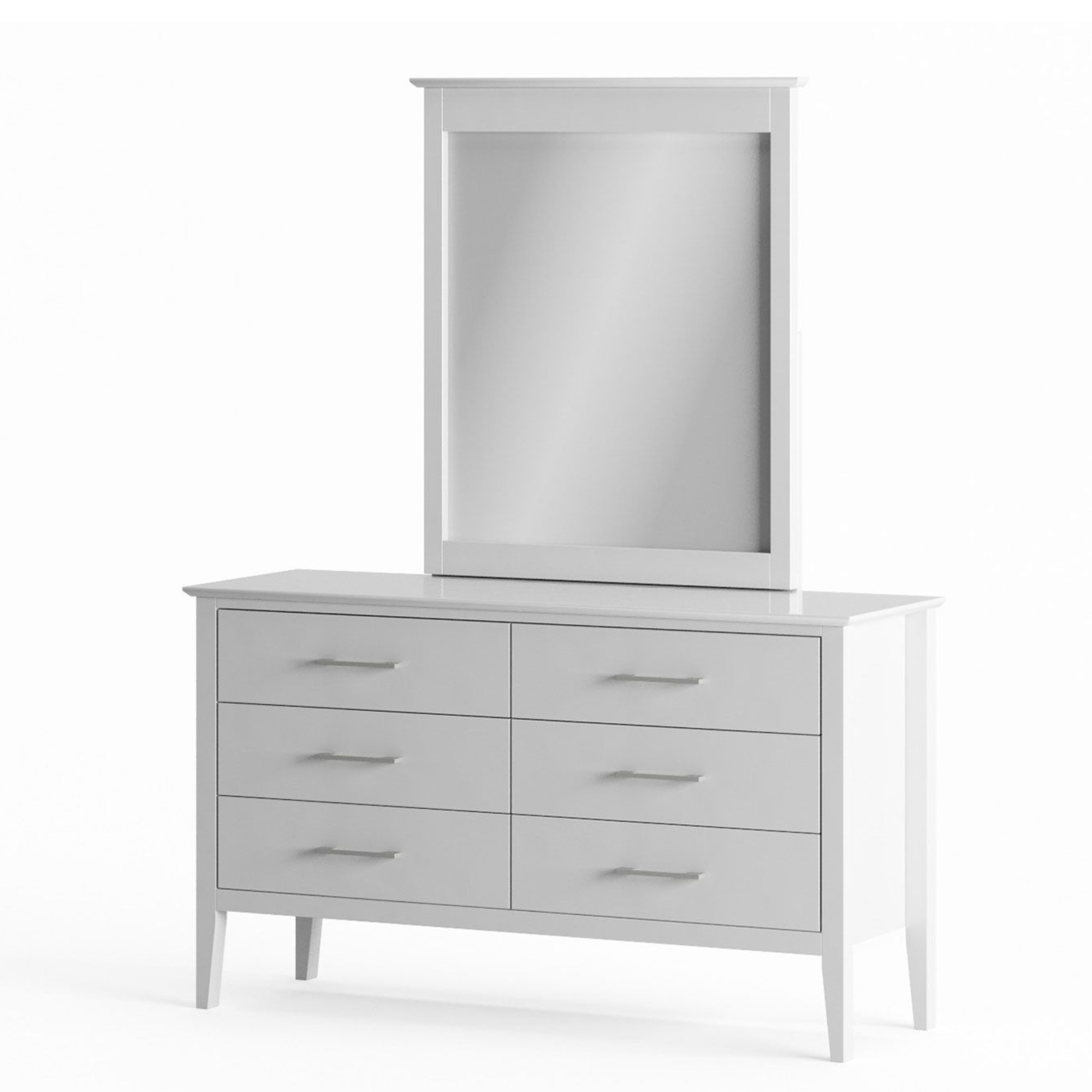 MABEL 6 DRAWER DRESSER AND MIRROR | MDF & PINE BEDROOM RANGE | CHOOSE A PAINT COLOUR