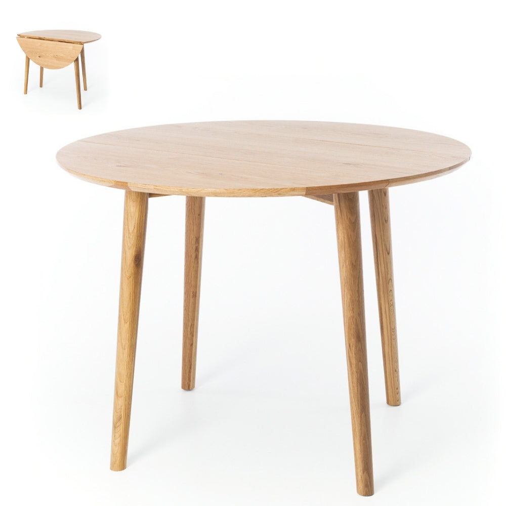 NORDIK ROUND DROP-LEAF DINING TABLE