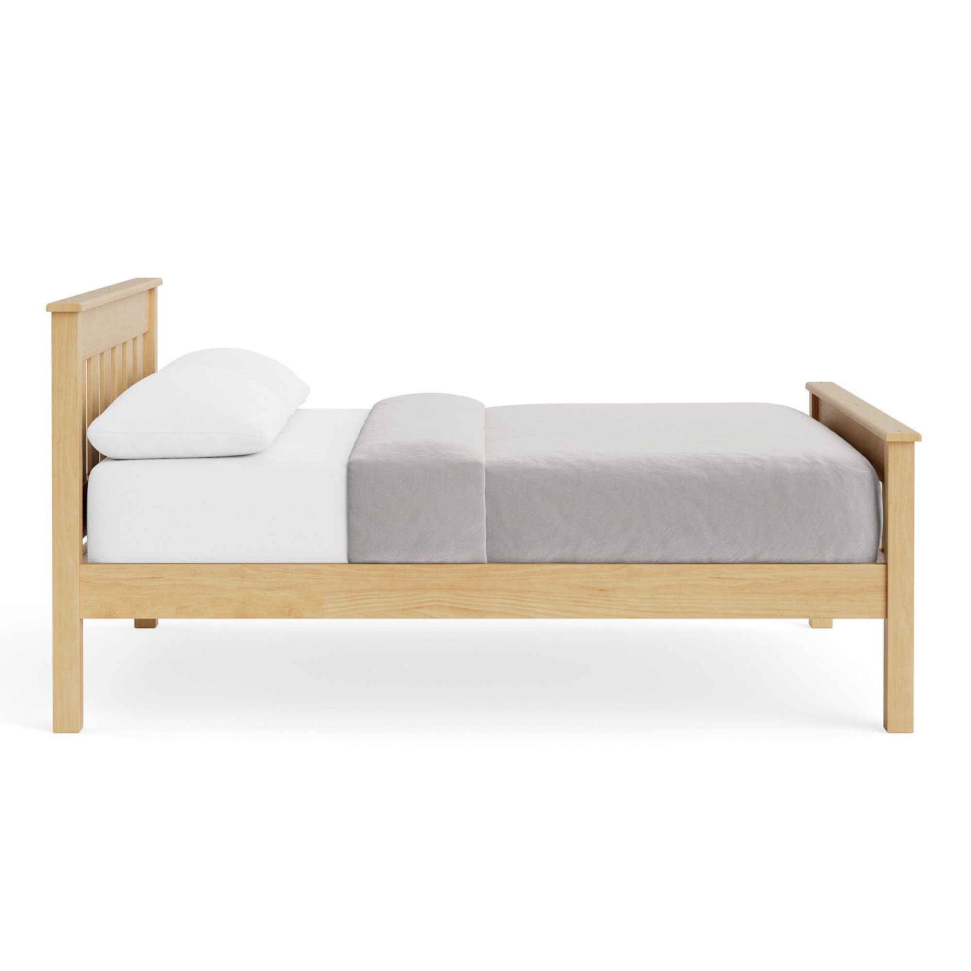 NORTHVILLE SLAT BED WITH HIGH FOOT | SLATTED OR PANELLED | NZ MADE