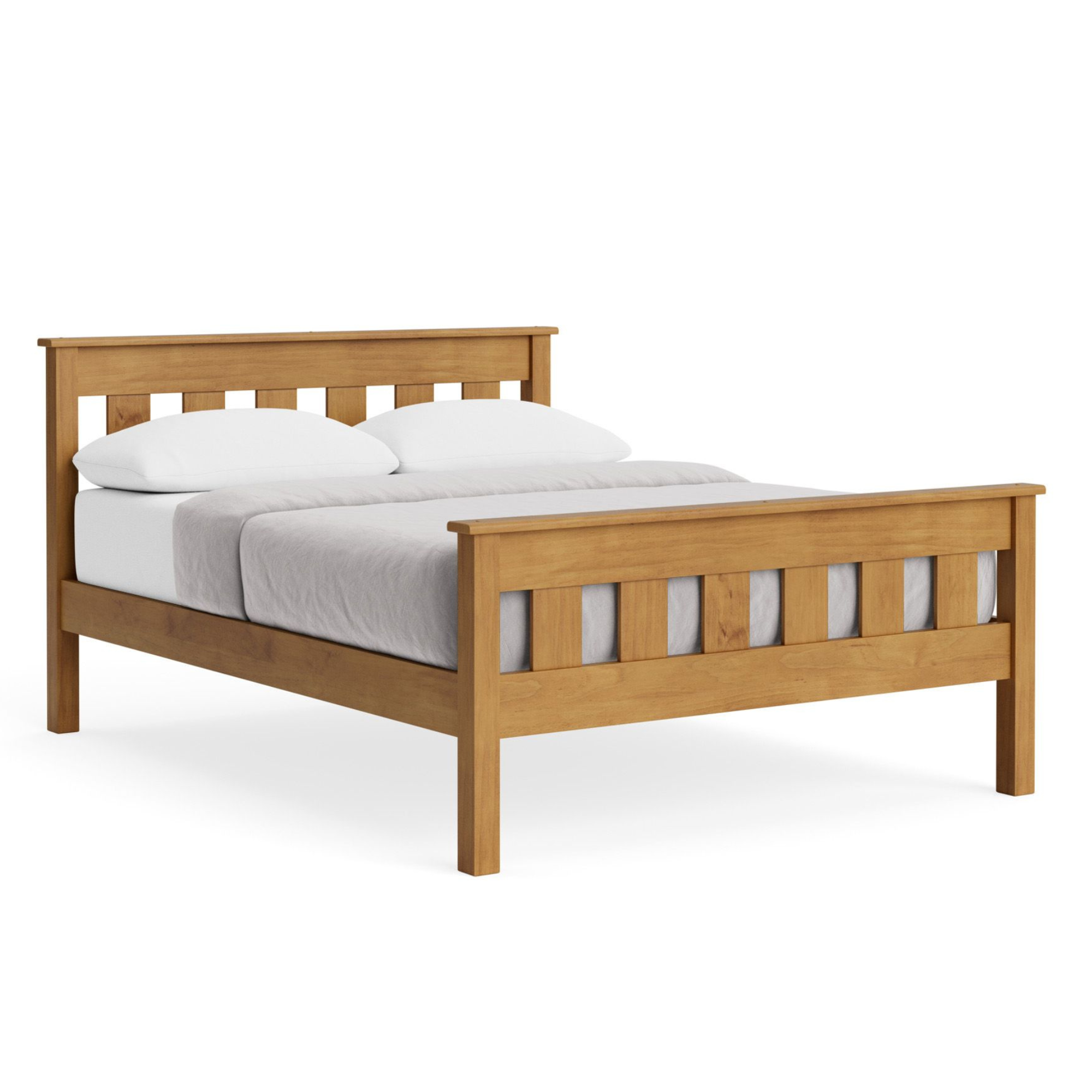 NORTHVILLE SLAT BED WITH HIGH FOOT | SLATTED OR PANELLED | NZ MADE