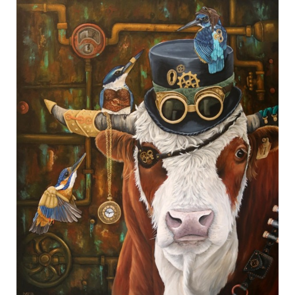 PUNKED FISHERS | BOXED FRAME READY TO HANG | MARIE REID-BEADLE | NZ MADE