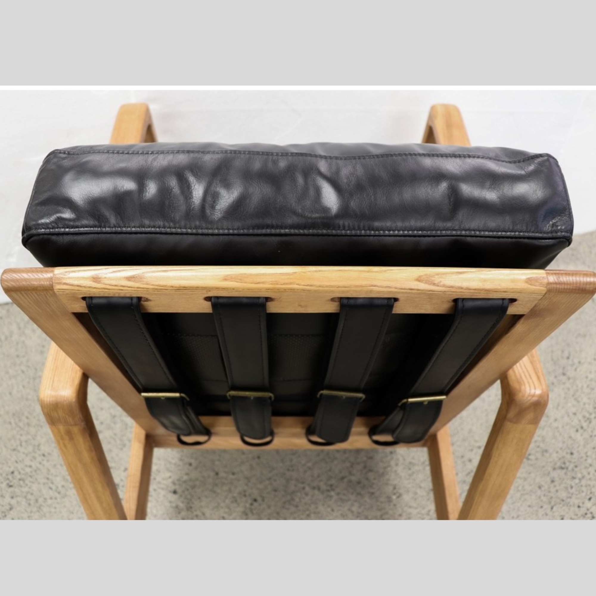 REID ASH & LEATHER ARMCHAIR | BLACK