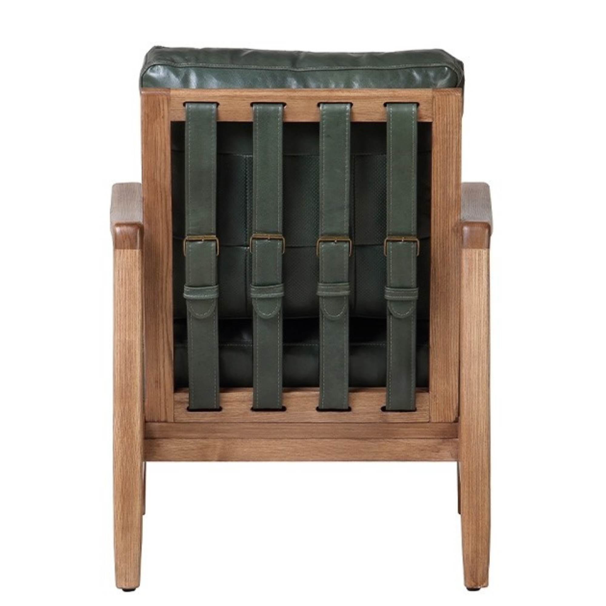 REID ASH & LEATHER ARMCHAIR | GREEN
