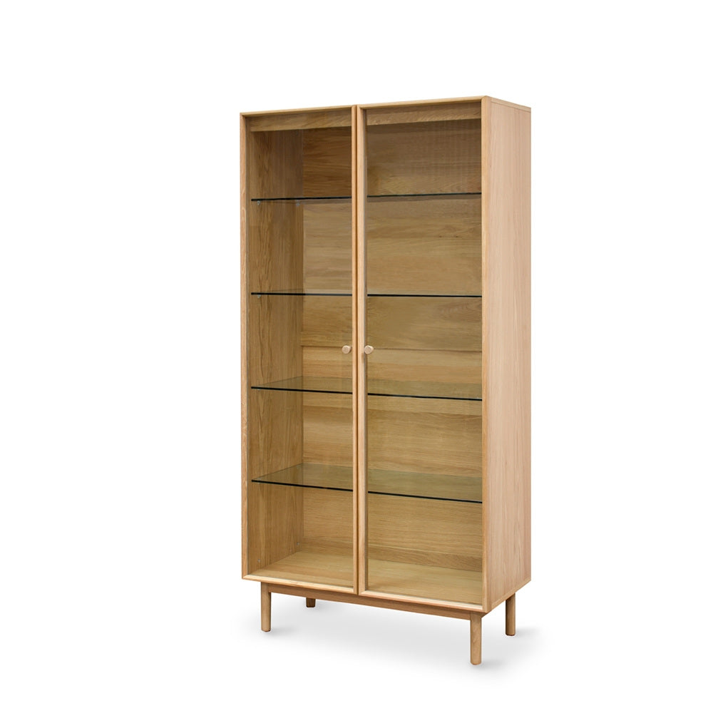 ROTTERDAM OAK DISPLAY CABINET