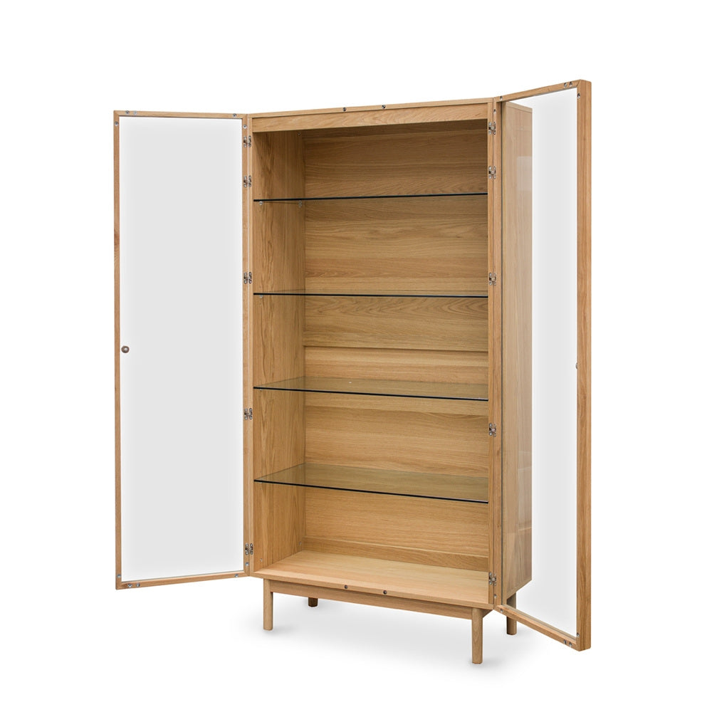 ROTTERDAM OAK DISPLAY CABINET