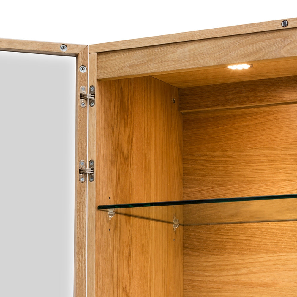 ROTTERDAM OAK DISPLAY CABINET