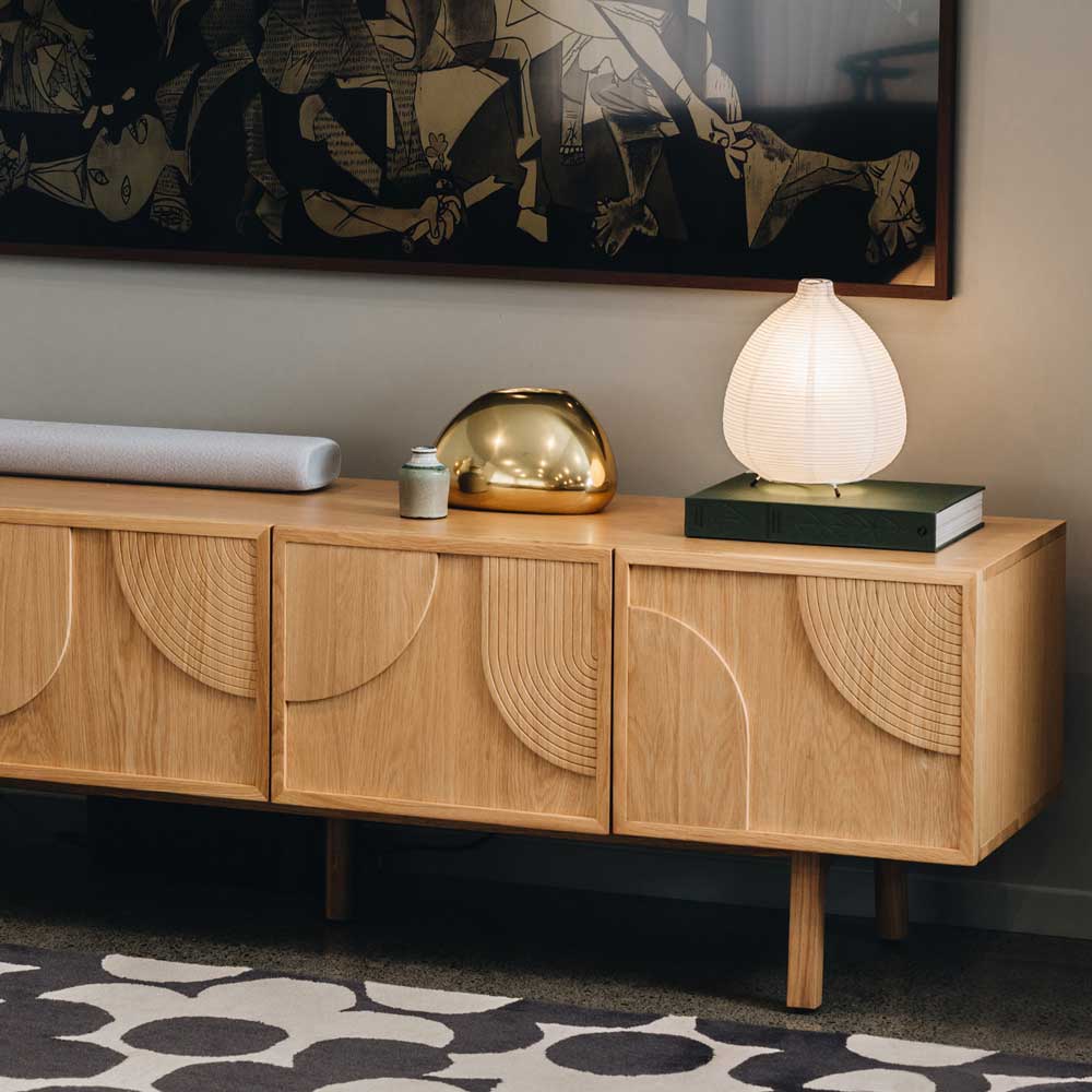 LUNA OAK ENTERTAINMENT UNIT - NATURAL OAK