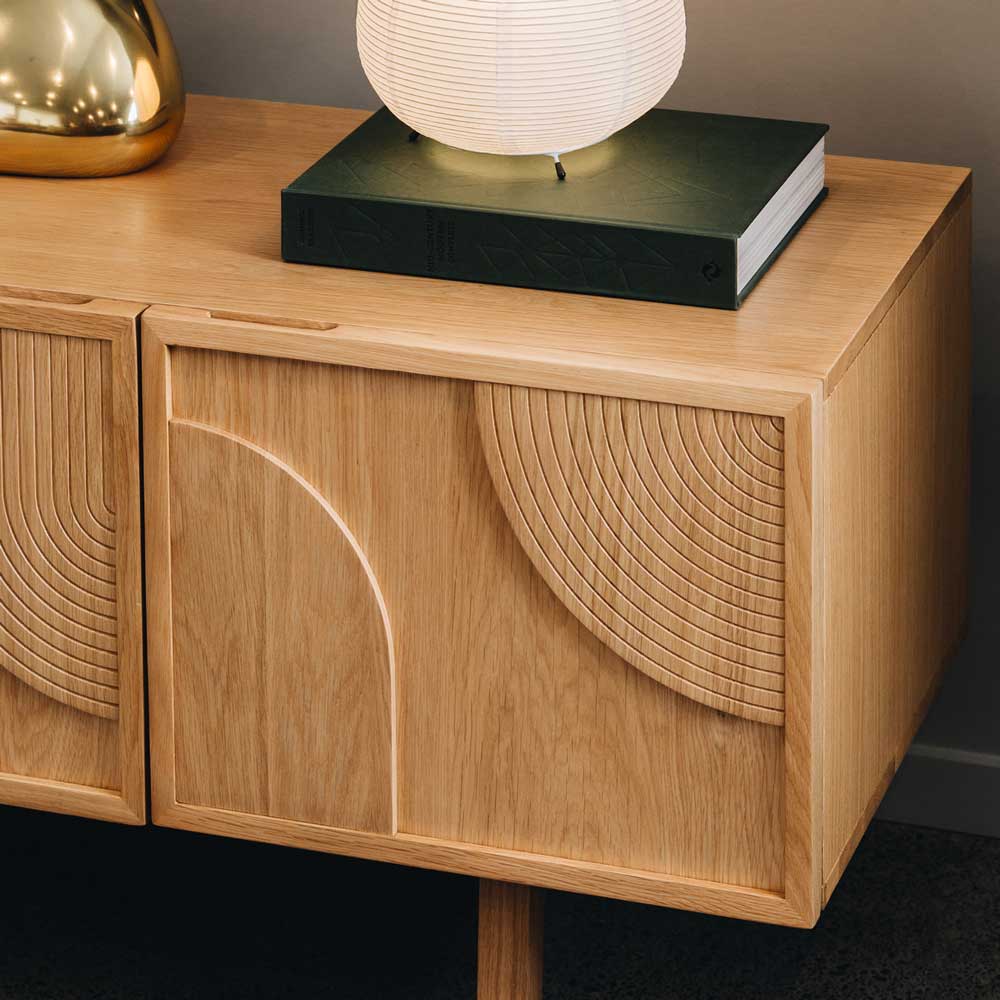 ARC OAK ENTERTAINMENT UNIT - NATURAL OAK