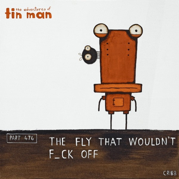 TIN MAN 'THE FLY THAT WOULDN'T | BOX FRAME READY TO HANG | TONY CRIBB | NZ MADE