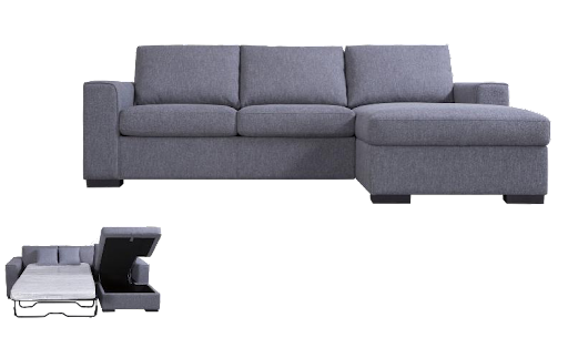 Sloan Chaise with Sofa Bed & Storage | 3 Colours
