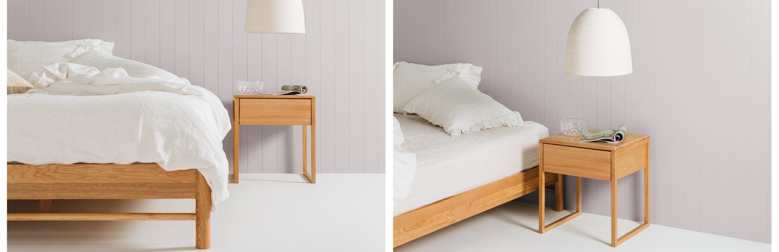 MEIKO SOLID OAK SLAT BED | SUPER KING