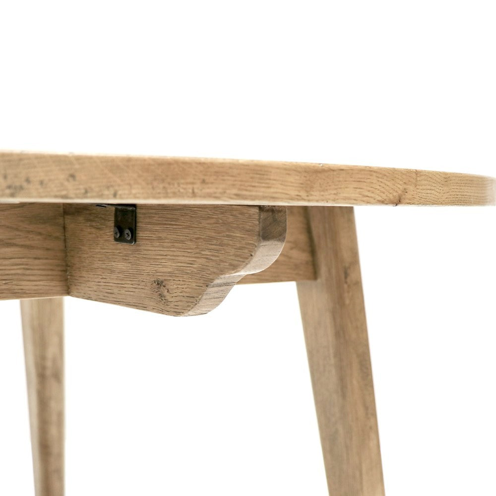 VAASA 100 ROUND OAK DINING TABLE | NATURAL
