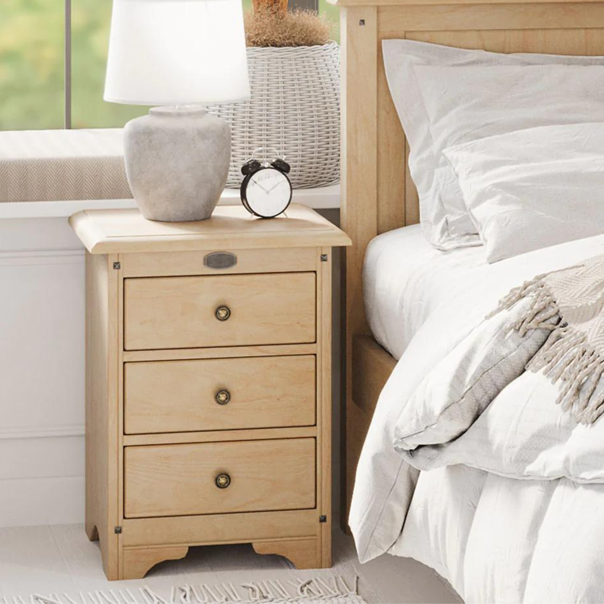 VILLAGER 3 DRAWER BEDSIDE TABLE | NZ MADE