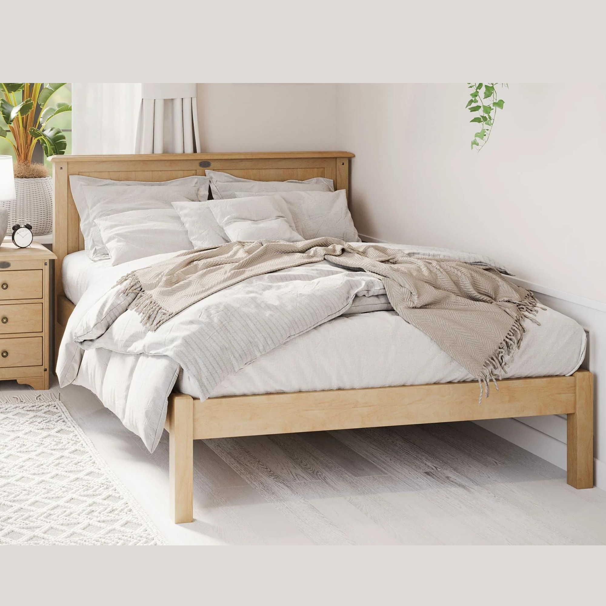 VILLAGER SLAT BED WITH LOW FOOT | ALL SIZES | NZ MADE