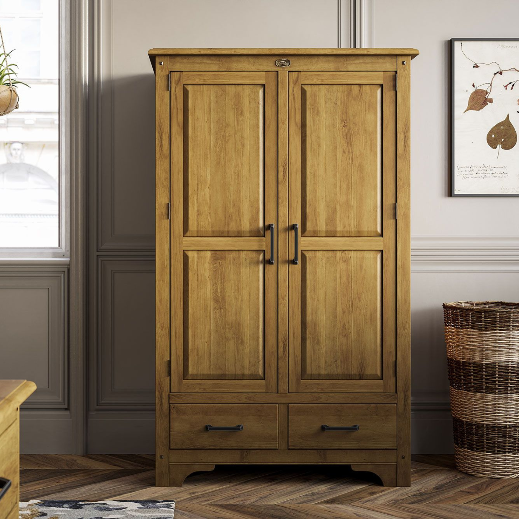 VILLAGER 2 DRAWER 2 DOOR WARDROBE NZ MADE Best Furniture Shop