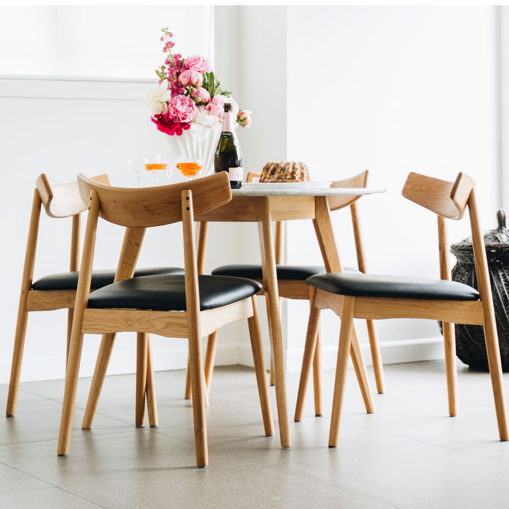 WAGNER SOLID OAK FRAME DINING CHAIR | NATURAL