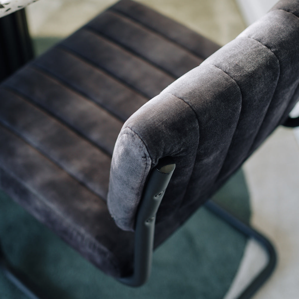 BLAKE DINING CHAIR | VELVET ANTHRACITE