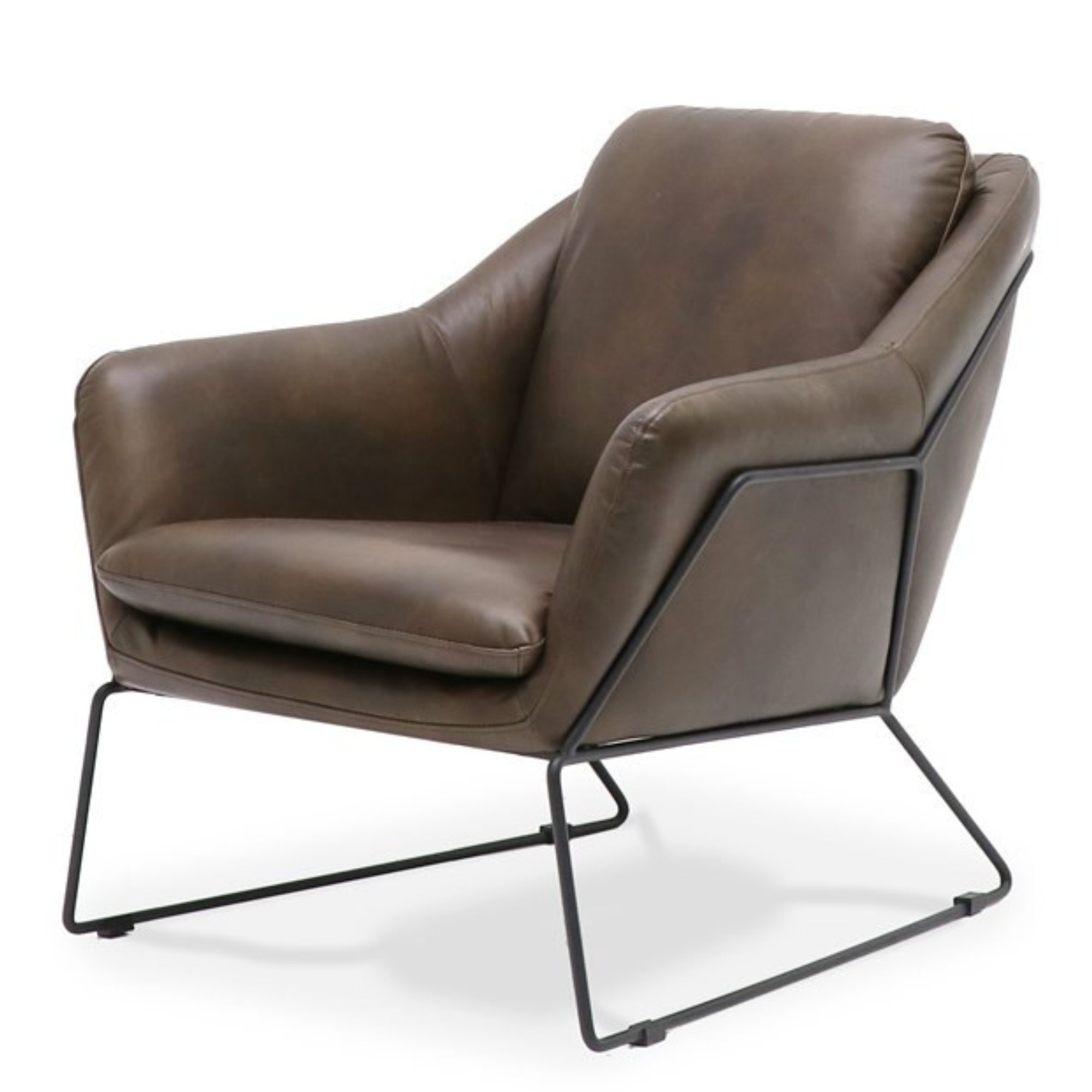 WORKSHOP LEATHER ARMCHAIR | BROWN