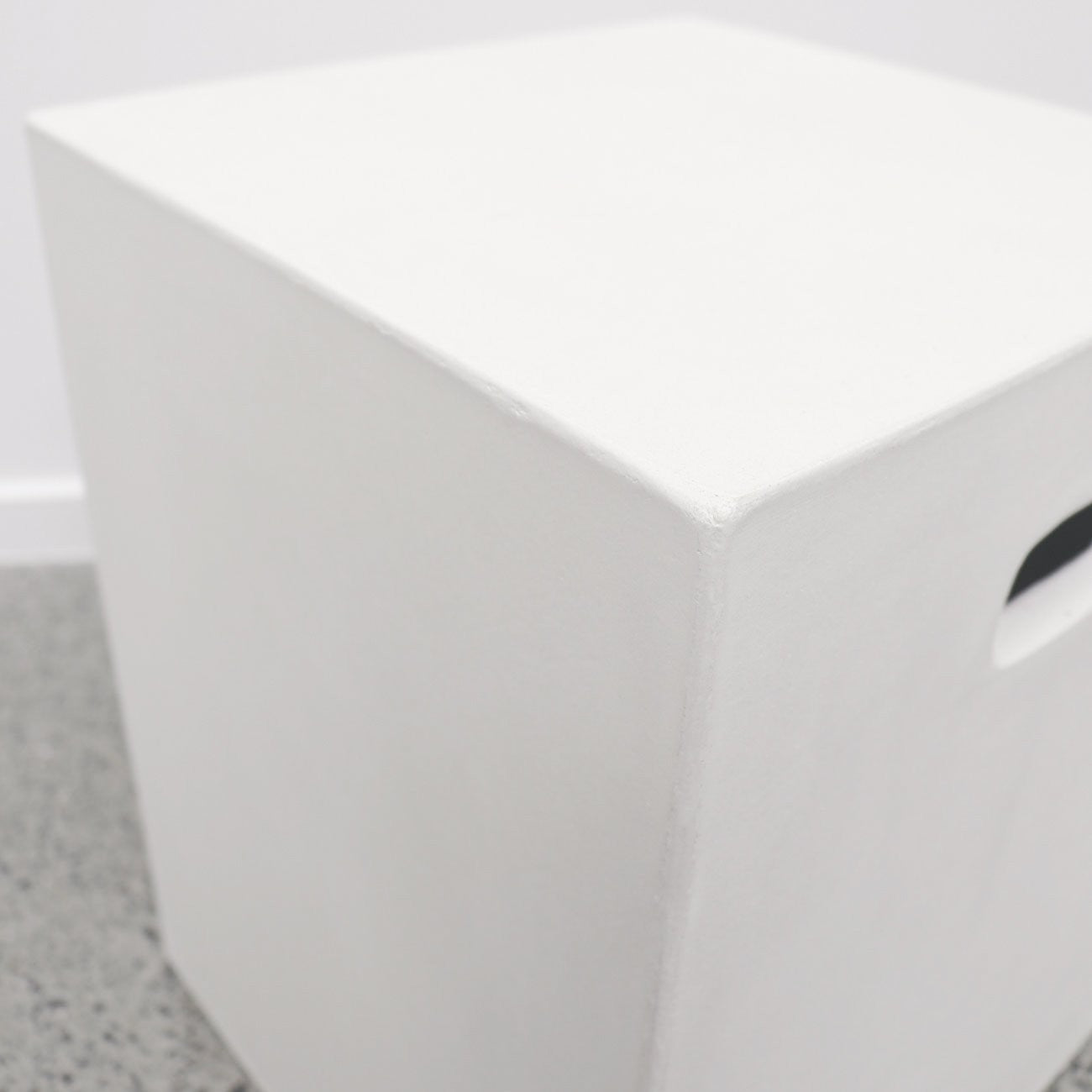 Concrete Rectangle Side Table | White