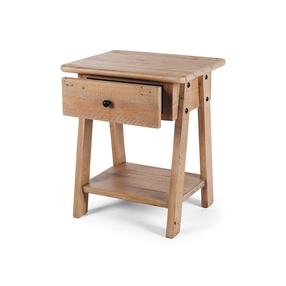 VIKTOR LAMP TABLE | SOLID RECYCLED TIMBER