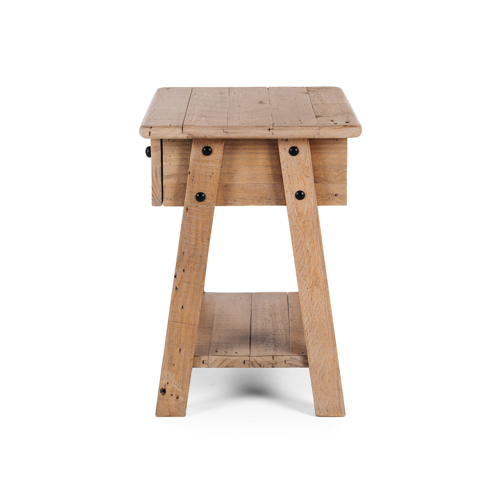 VIKTOR LAMP TABLE | SOLID RECYCLED TIMBER