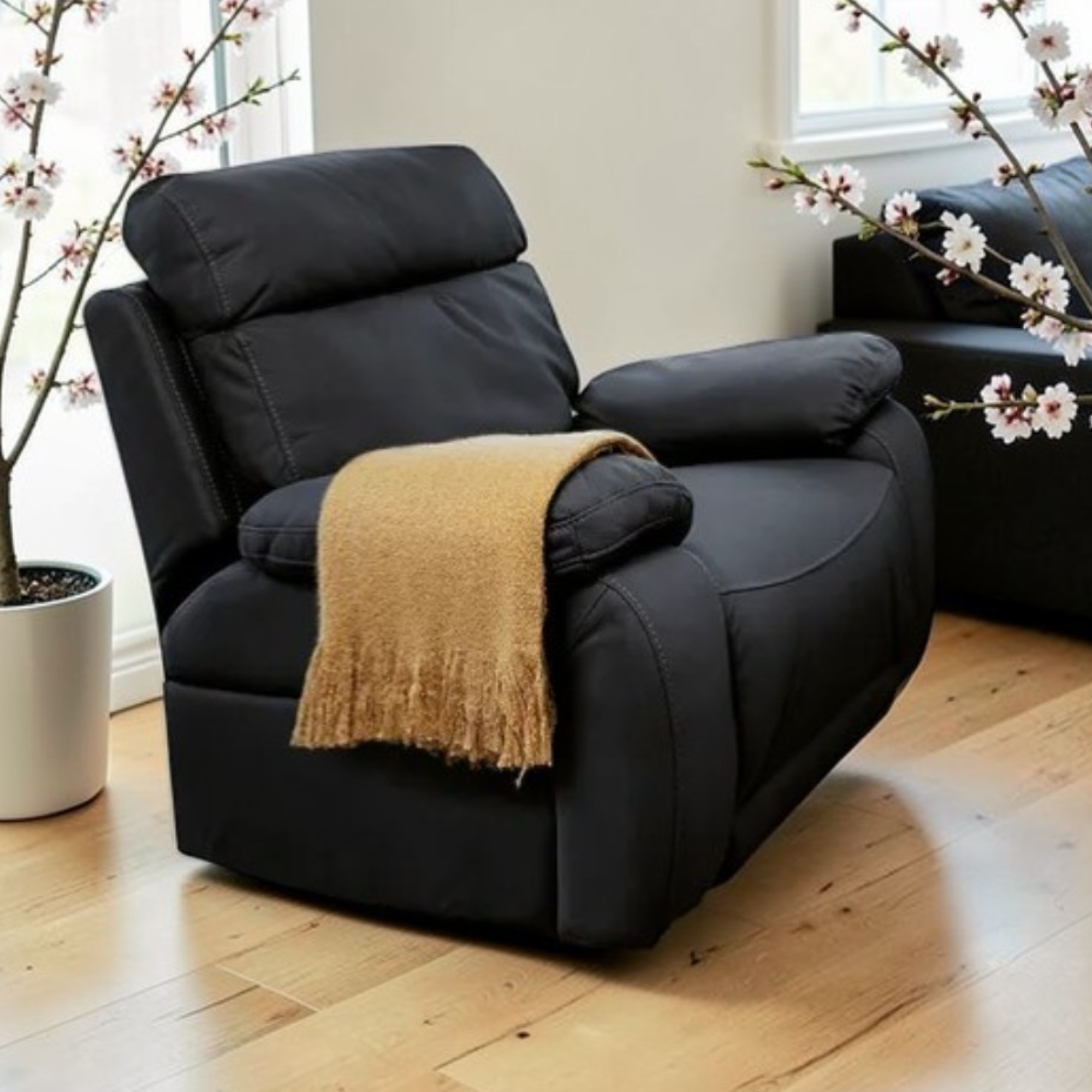 Atlanta Recliner | Luxe Rhino Ash