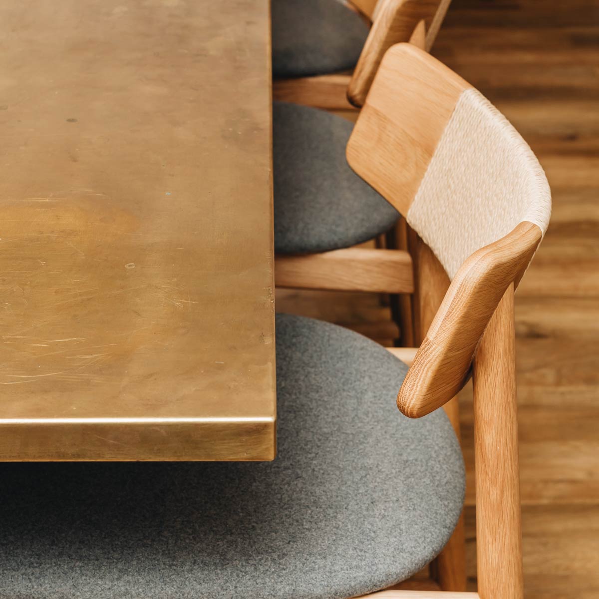 NILES DINING CHAIR | NATURAL OAK, FABRIC SEAT