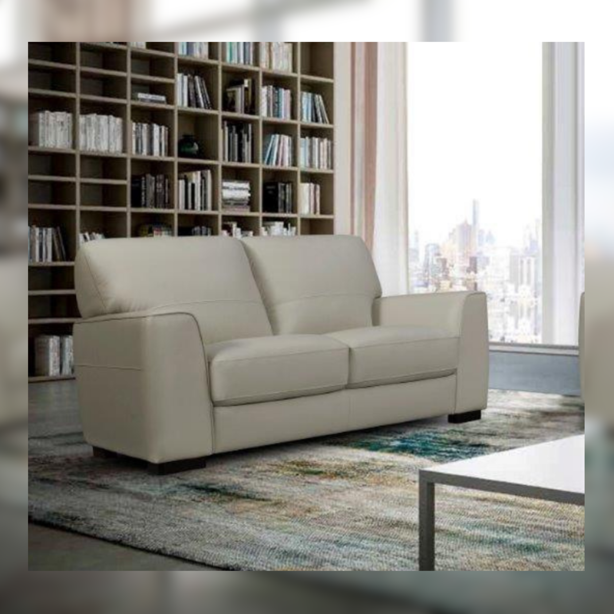 BACARI 3 SEATER OR 2 SEATER LEATHER LOUNGE SUITE