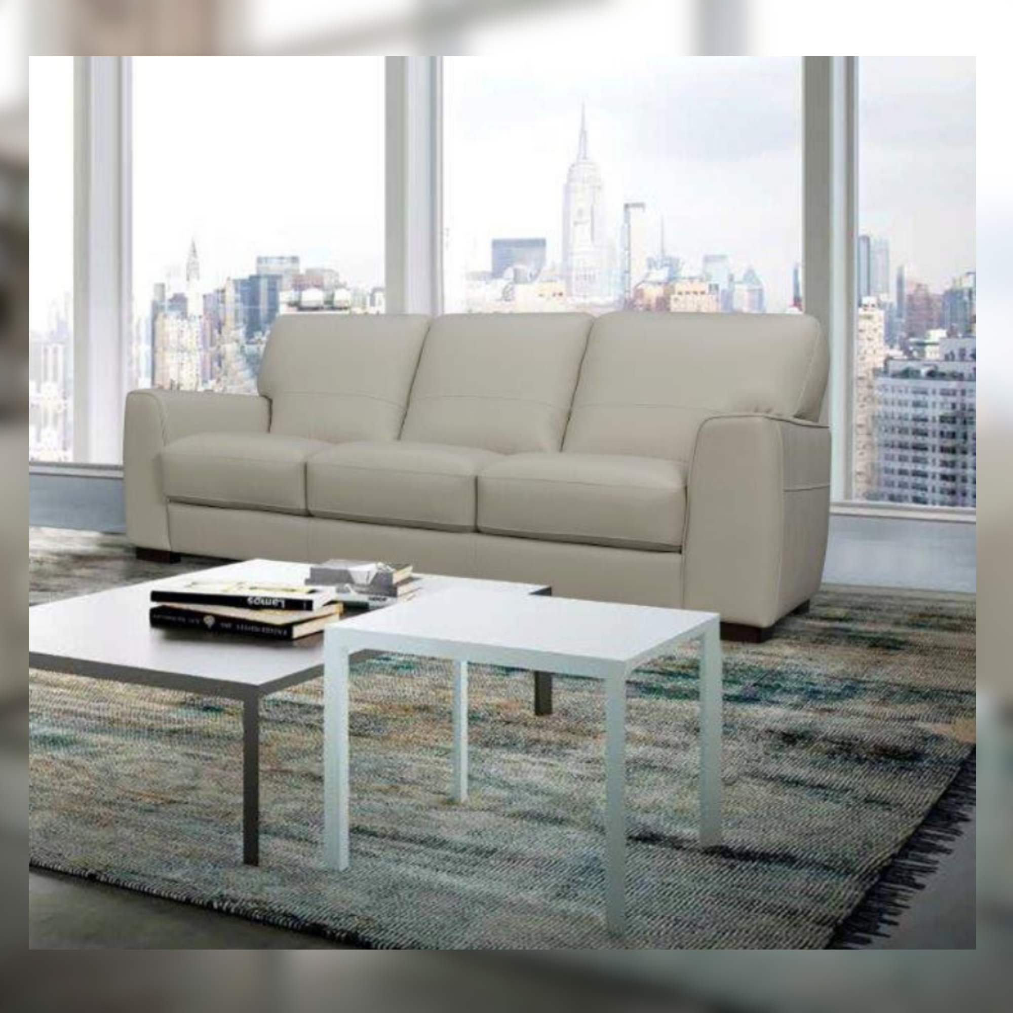 BACARI 3 SEATER OR 2 SEATER LEATHER LOUNGE SUITE